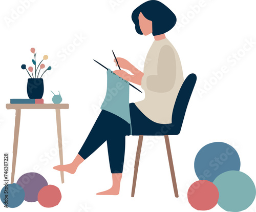 Artificial intelligence generation of knitting illustrations.