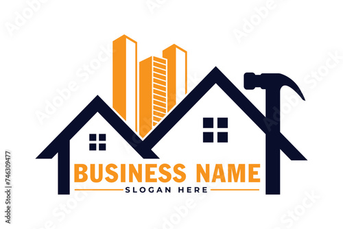 home repair, roofing, handyman, remodeling, renovation, home decor logo