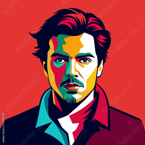 Pop art-inspired portraits of party icons. vektor illustation