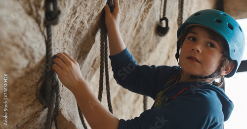 Young climbers conquer a rock wall indoors, full of energy and determination.