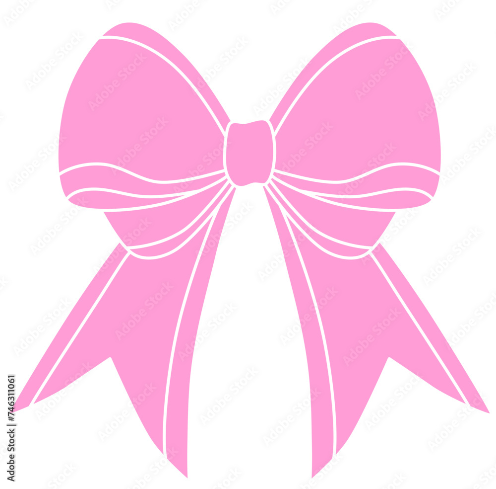 cute kawaii pink coquette aesthetic ribbon bow clipart flat decoration illustration cute kawaii pink coquette aesthetic ribbon bow clipart flat decoration illustration