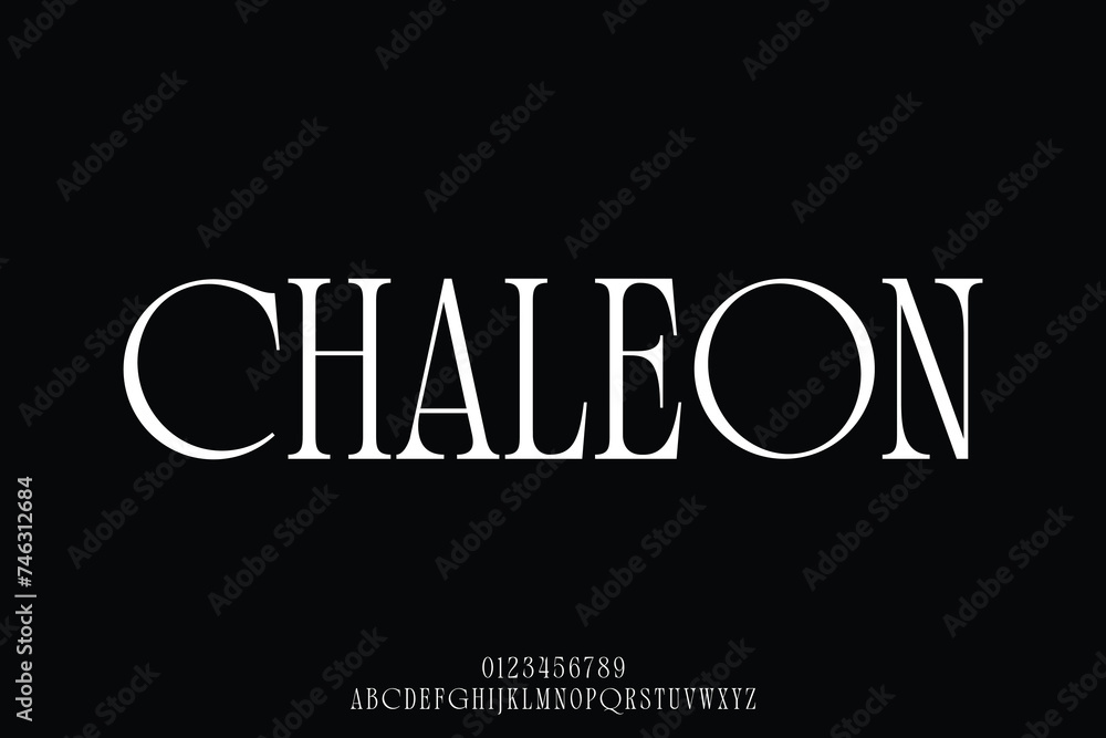 Elegant luxury serif alphabet display font vector. Minimalist vintage typeface