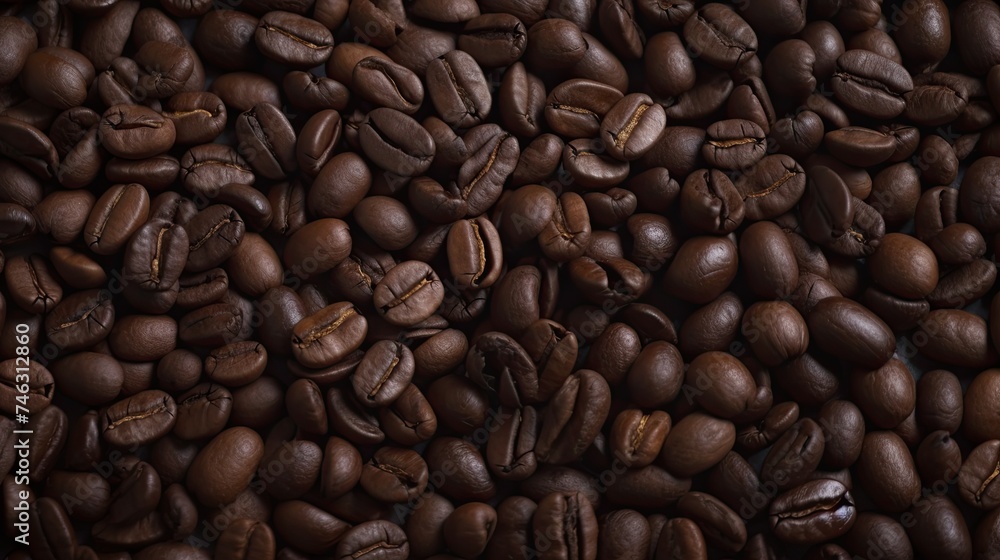 Roasted coffee beans background Roasted coffee beans background