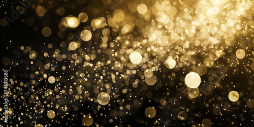 white and gold bokeh background with particle glitter stars. for celestial, festive, or glamorous design projects such as invitations, holiday-themed graphics.glitter lights. de focused. banner