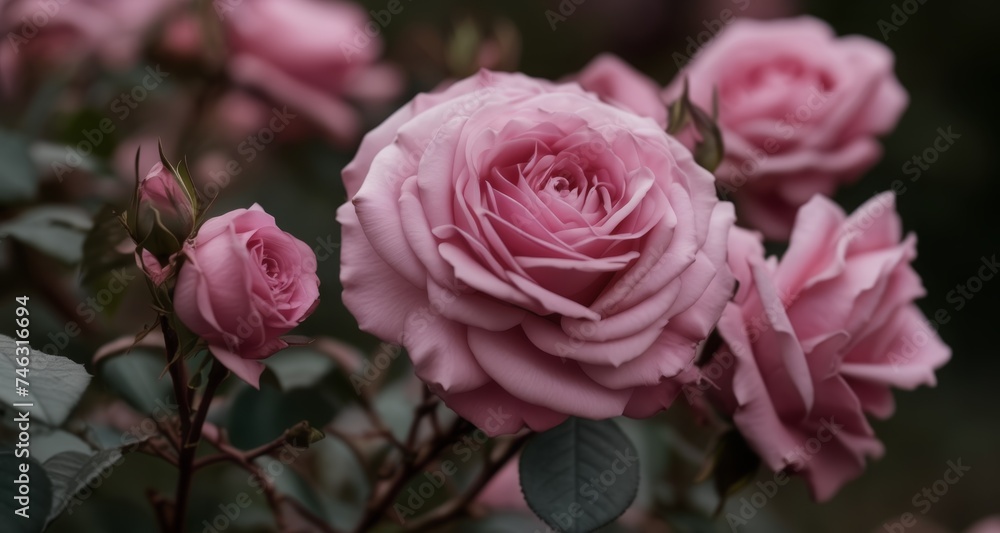 Elegance in bloom - A bouquet of soft pink roses Elegance in bloom - A bouquet of soft pink roses