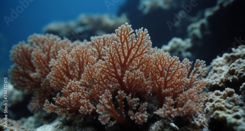  Underwater beauty - A vibrant coral reef in the depths of the ocean