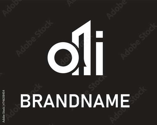 Letter oi logo design template