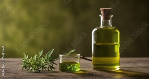  Aromatic oil and herbs, a blend of nature's essence
