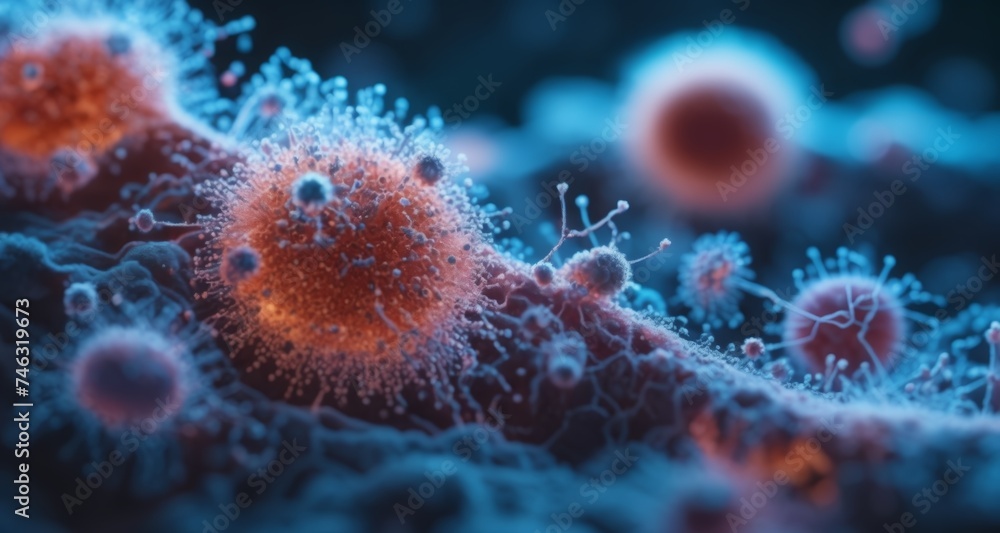 Obraz premium Molecular dance - The intricate ballet of life's building blocks