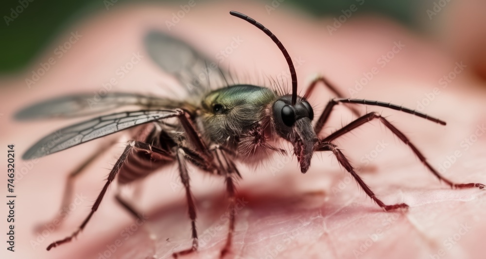 Close-up of a bee in flight, showcasing its intricate details and vibrant colors Close-up of a bee in flight, showcasing its intricate details and vibrant colors
