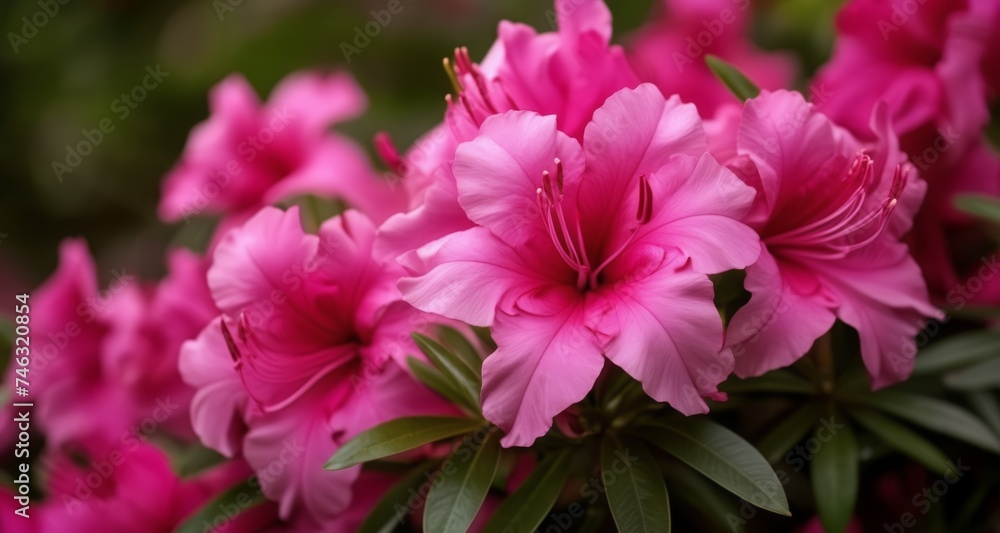 Blooming beauty - A close-up of vibrant pink flowers Blooming beauty - A close-up of vibrant pink flowers