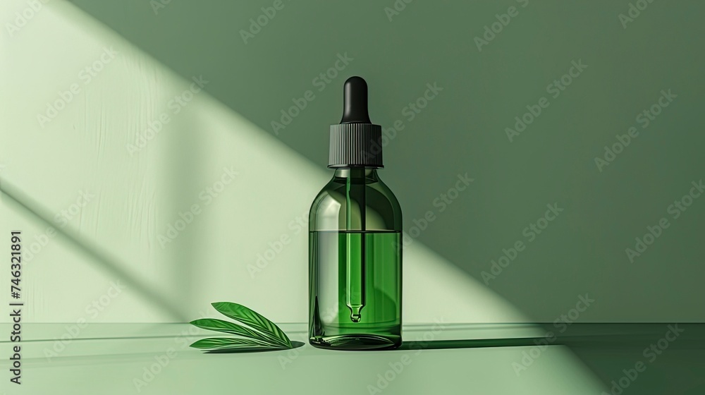 Green Dropper Bottle Mockup Green Dropper Bottle Mockup