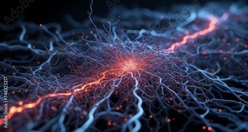  Neural network in action - A digital representation of a brain's neural pathways