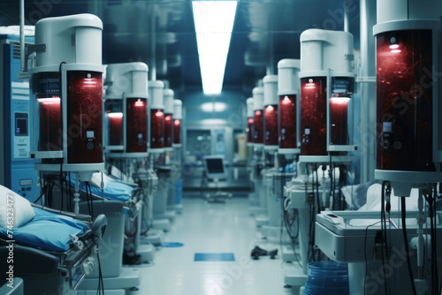  Interior of a hospital room with intensive care unit ICU