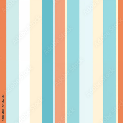 Seamless repeating pattern of A flat vector wallpaper featuring vertical stripes in shades of orange and blue.