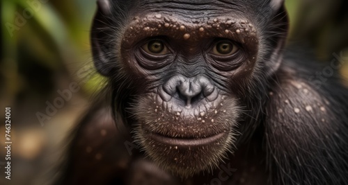  Intense gaze of a majestic monkey in the wild © vivekFx