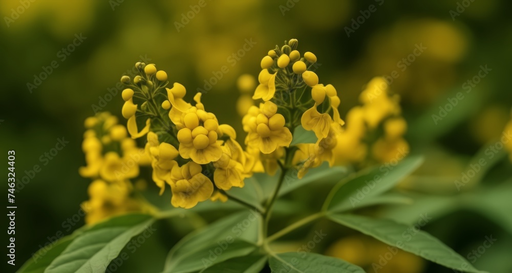 Blooming beauty - A close-up of vibrant yellow flowers Blooming beauty - A close-up of vibrant yellow flowers