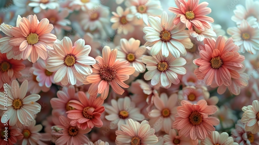 Flowers background. Generative AI.