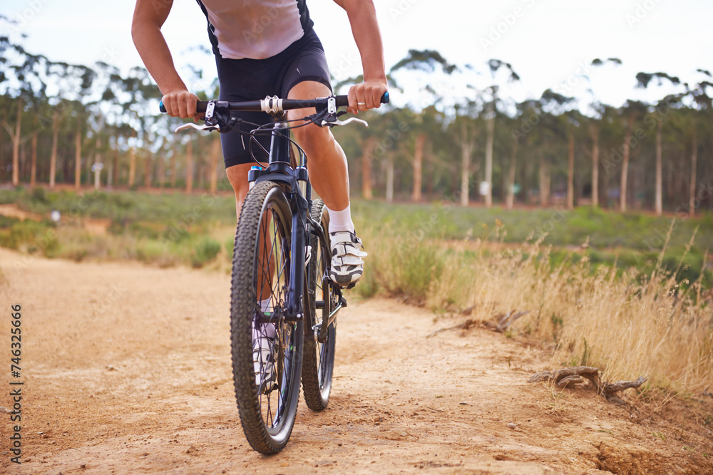 Person, bike and countryside for nature, off road and cycling for health and wellness. Athlete, bicycle and training for workout, transportation and exercise with cape town mountain trail for fitness Person, bike and countryside for nature, off road and cycling for health and wellness. Athlete, bicycle and training for workout, transportation and exercise with cape town mountain trail for fitness