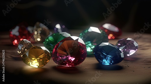 set of gem stones