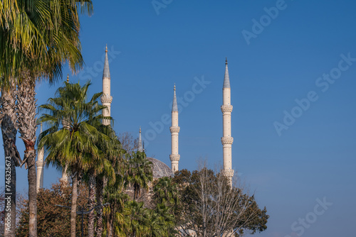 Central Mosque, one of the biggest mosques in Turkey. Sabanci Merkez Camii. Adana, Seyhan. photo