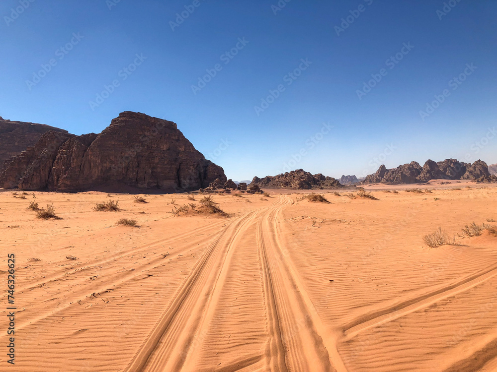 the fascinating arid and desert landscape of Wadi Rum the fascinating arid and desert landscape of Wadi Rum