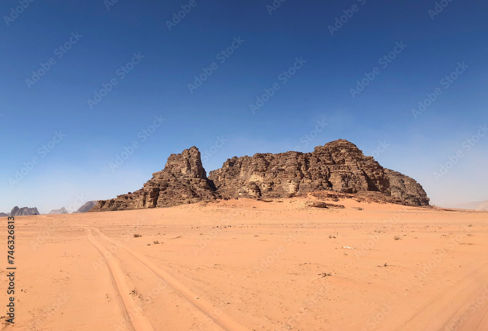 the fascinating arid and desert landscape of Wadi Rum the fascinating arid and desert landscape of Wadi Rum
