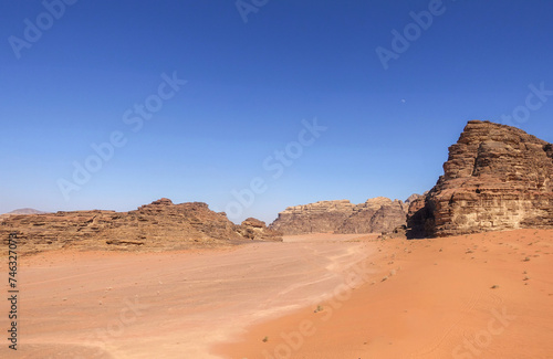 the fascinating arid and desert landscape of Wadi Rum. Wadi Rum desert in Jordan, Wadi Rum is one of the most visited tourist sites in the world.