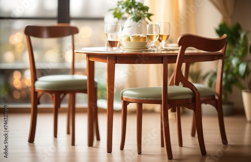 an elegant and practical chair table set