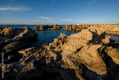 rock formations on Sa Boca, Formentera, Pitiusas Islands, Balearic Community, Spain