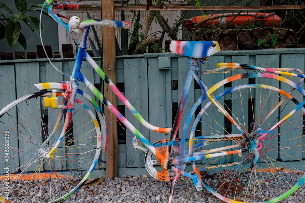 colorful bicycle, Formentera, Pitiusas Islands, Balearic Community, Spain