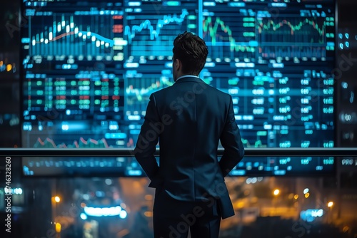 Businessman Analyzing Financial Data