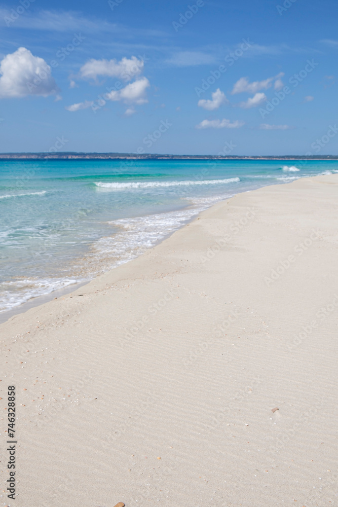 Es Arenals, Migjorn beach, Formentera, Pitiusas Islands, Balearic Community, Spain