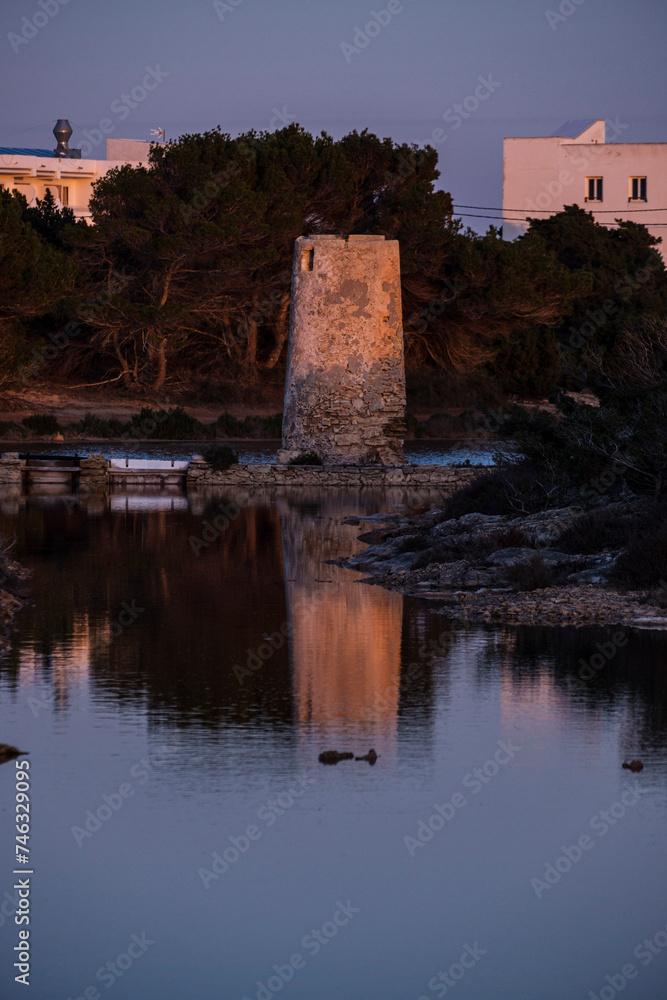 salt mill, Formentera, Pitiusas Islands, Balearic Community, Spain
