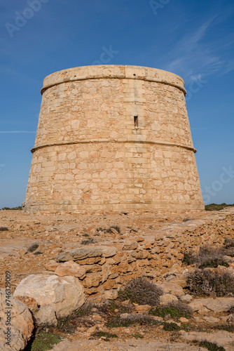 Torre de La Gavina,, Can Marroig public estate, Formentera, Pitiusas Islands, Balearic Community, Spain