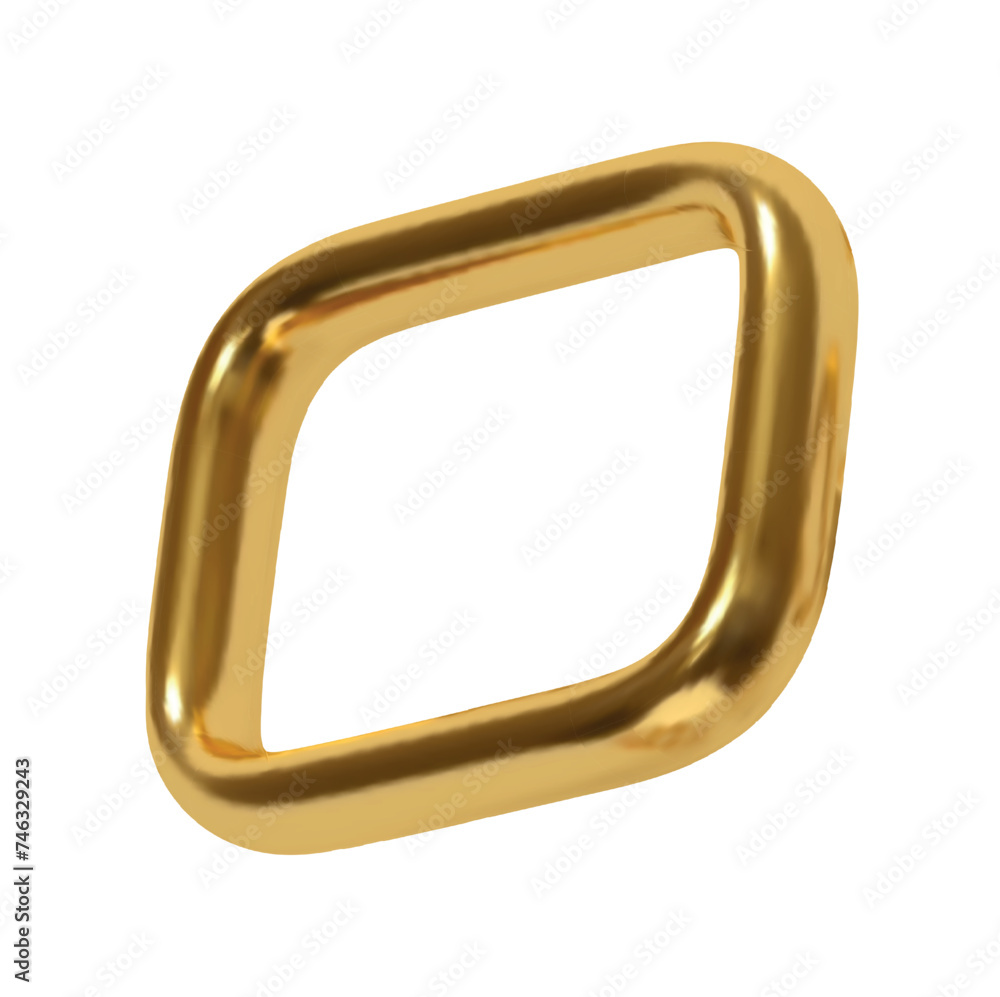 Obraz premium Gold Speech bubbles. Minimal chat golden dialog bubble line Icon. Realistic 3d design isolated on white background. Vector illustration