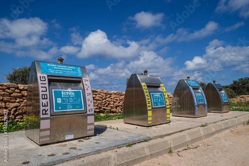 waste collection infrastructure, La Mola, Formentera, Pitiusas Islands, Balearic Community, Spain photo