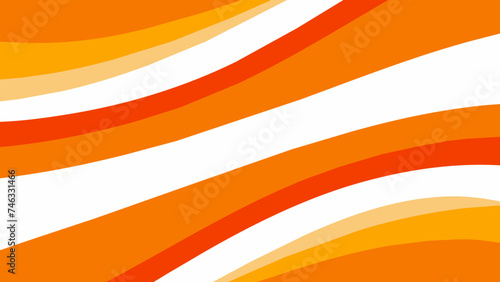 Colorful Orange and White Stripes Wavy Bright Background - Abstract Design