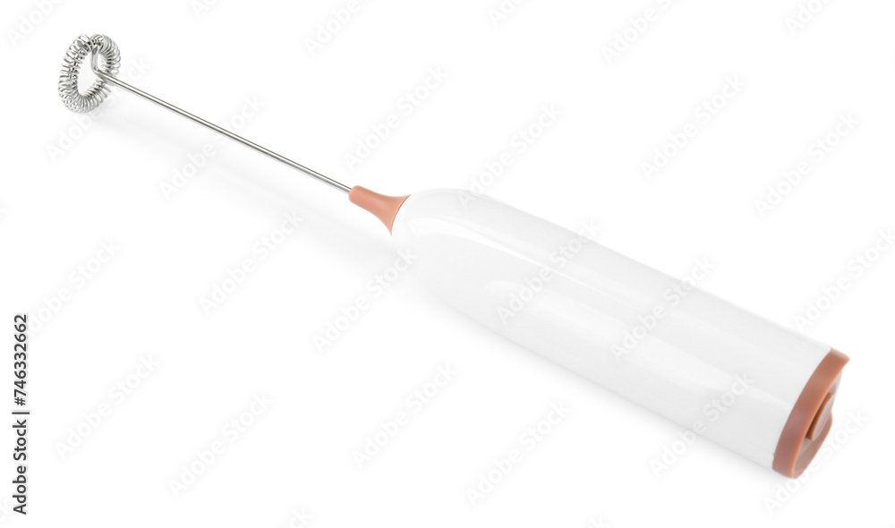 One milk frother wand isolated on white One milk frother wand isolated on white