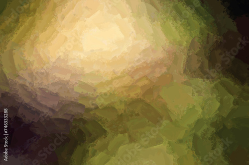 abstract brush stroke blended grunge layered shadow effect waves dark brown faded military green beige gradient background vector illustration