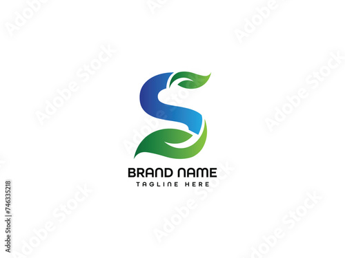 s leaf business logo design