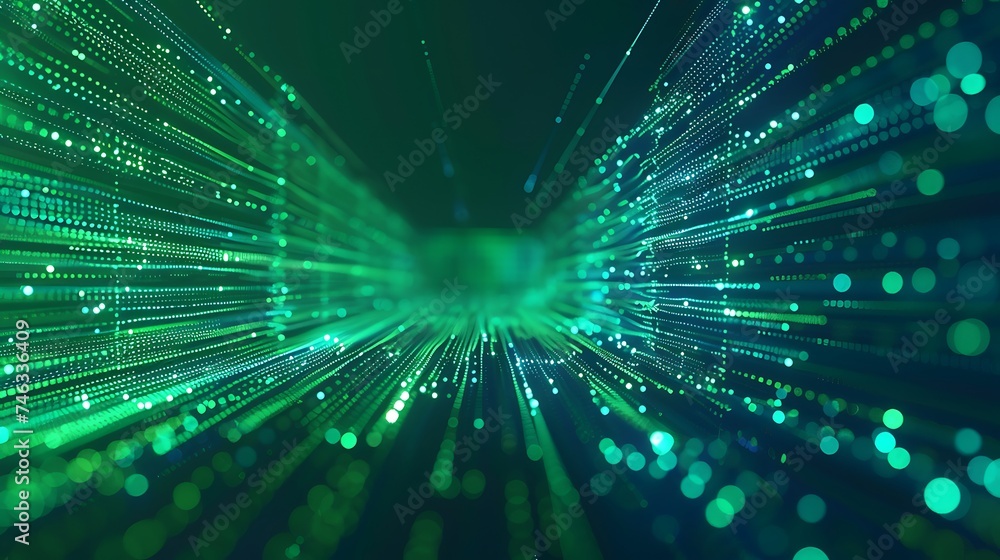 Digital technology speed connect blue green background, cyber nano information, innovation future tech data, internet network connection, Ai big data, line dot illustration 3d. Generative Ai Digital technology speed connect blue green background, cyber nano information, innovation future tech data, internet network connection, Ai big data, line dot illustration 3d. Generative Ai