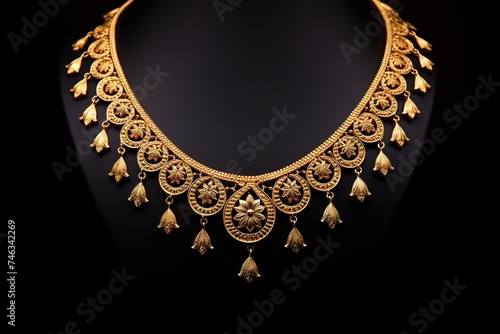 Beautiful Gold Necklace Set wallpaper
