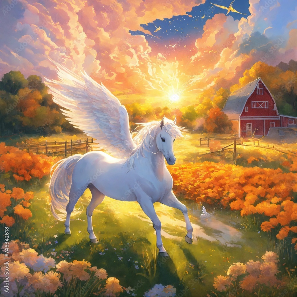 Hourse with beautiful morning Hourse with beautiful morning