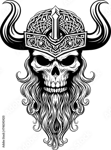 Viking Warrior Skull Man Ma...