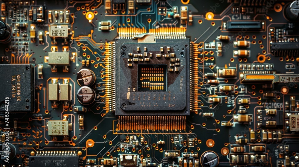 Illustrate the silent yet powerful language of circuit boards, speaking volumes about modern technology