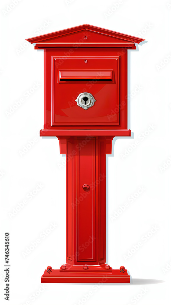mailbox vector on white background mailbox vector on white background