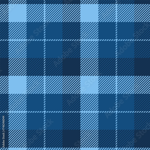 seamless blue check plaid tartan pattern vector 