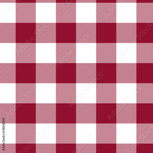 Red 2 tone buffalo plaid seamless pattern vector