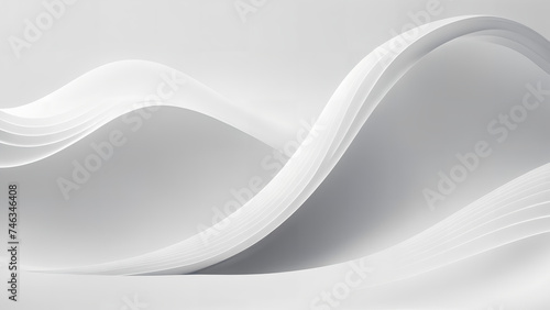 Wallpaper Mural Abstract white Minimal wave background Torontodigital.ca